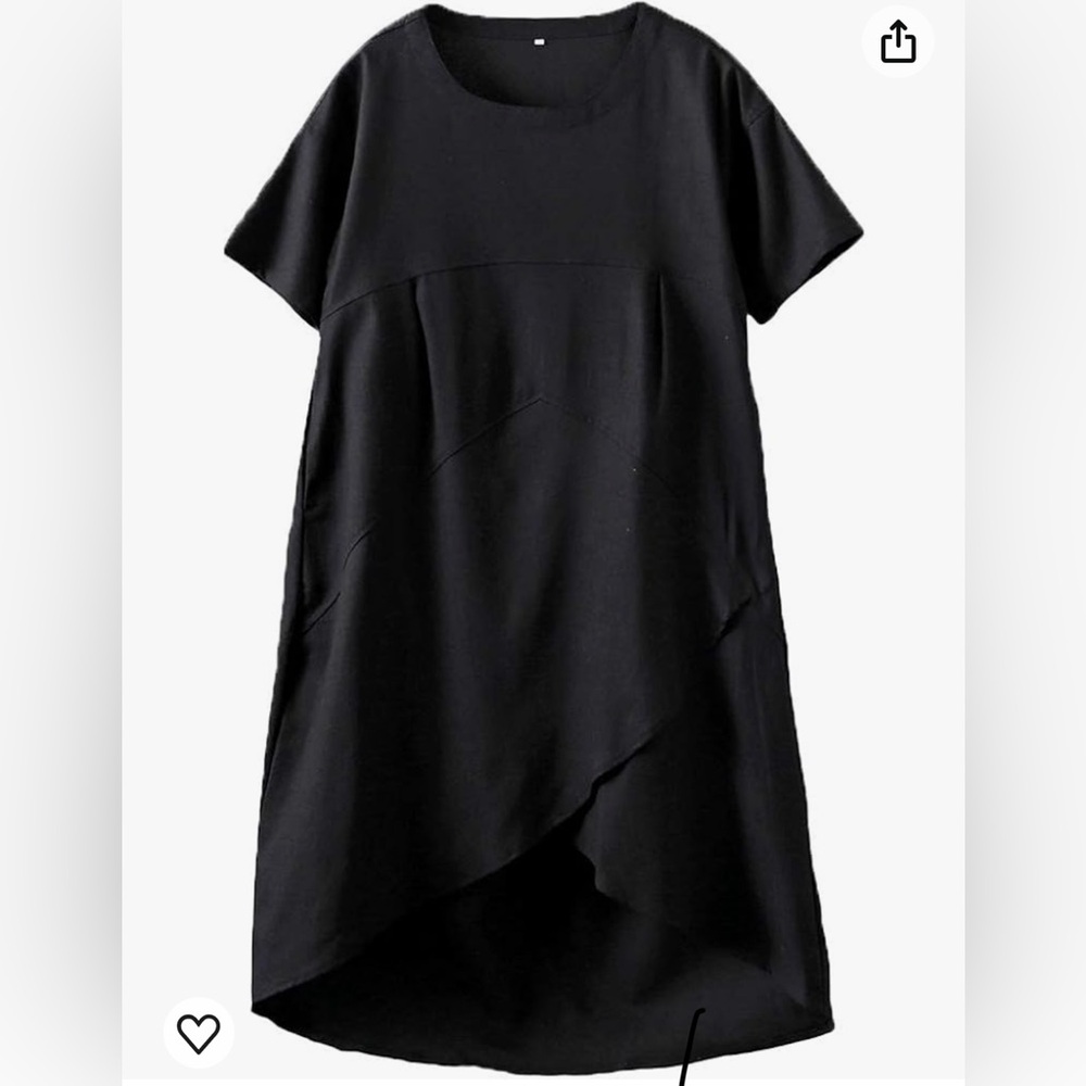 Oversized Linen Tunic Style Midi Dress with Pockets. Size L. Like new. SO COMFY!